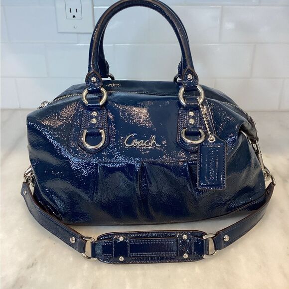 Coach Ashley Patent Leather Convertible Satchel/Shoulder Bag EUC - Picture 1 of 15